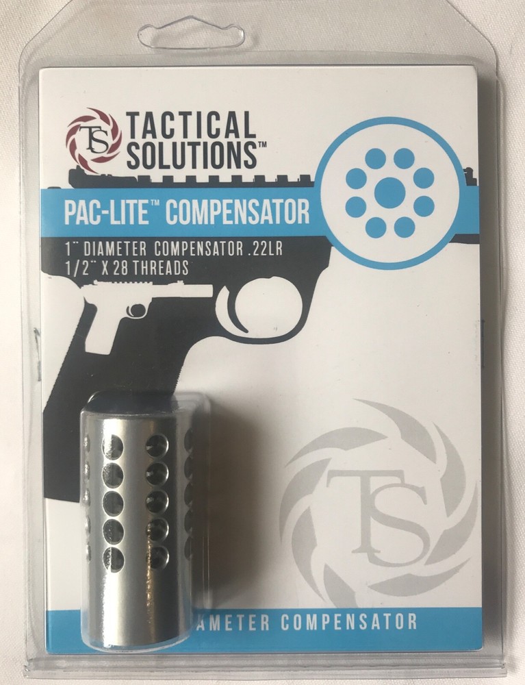 Tactical Solutions Pac-Lite  22LR Muzzle Brake 1" Compensator PLCMP-SIL silver