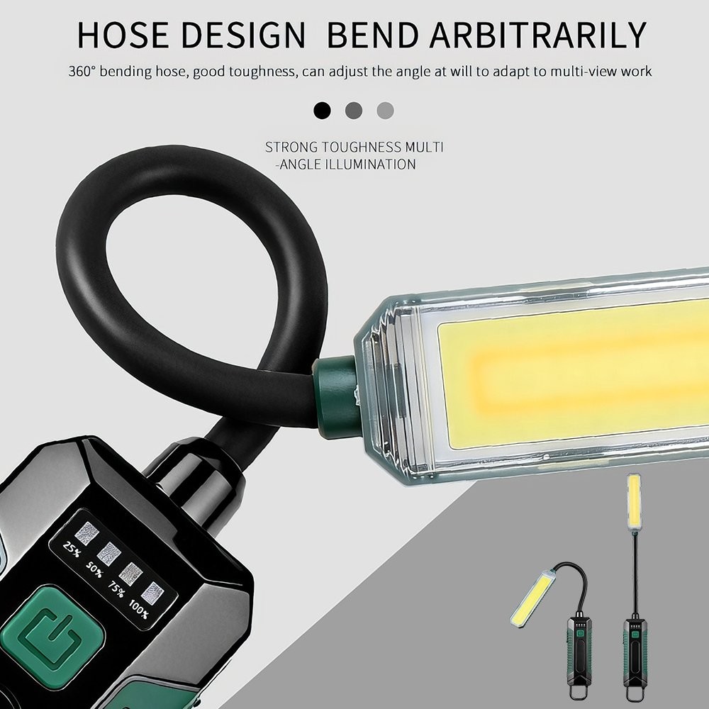 Rechargeable Flashlight LED Work Light with Flexible Gooseneck for Workshops