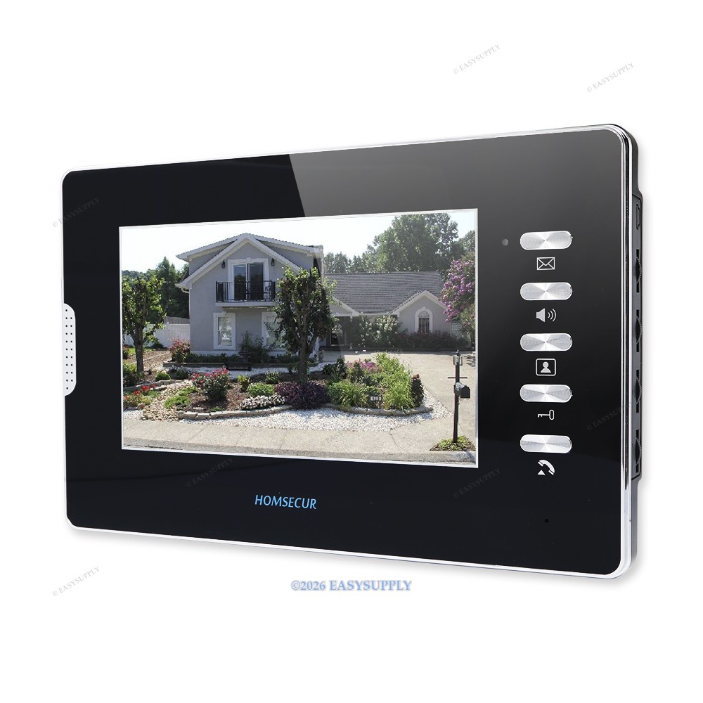 7" Wired Video Door Intercom System Electric Lock Supported for Home Security