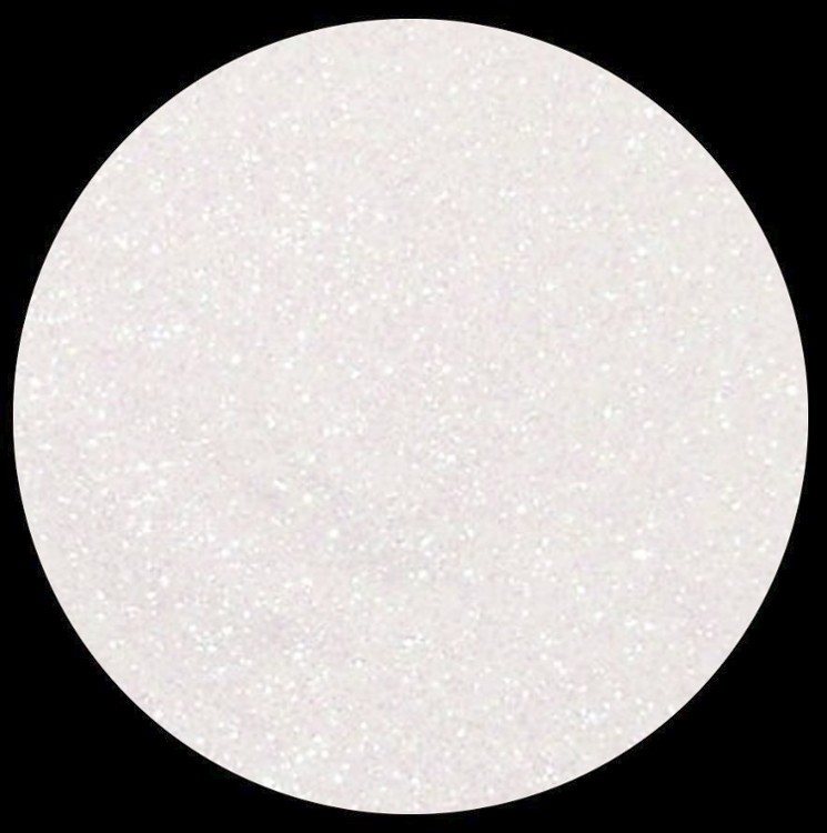 White Glitter, Fine .015", Bright White, Solvent Resistant Poly, Epoxy Safe
