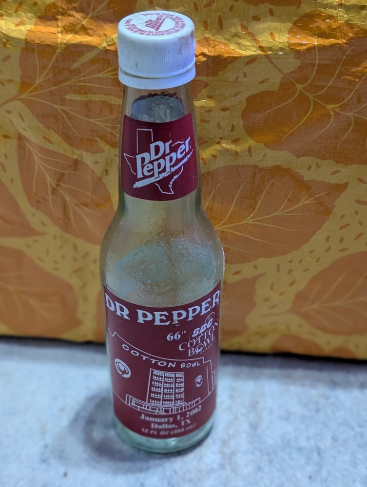 Dr Pepper Commemorative Bottle, Cotton Bowl, Empty