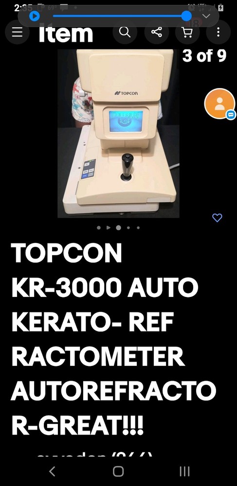 Topcon KR 8000 Auto Kerato-Refractometer