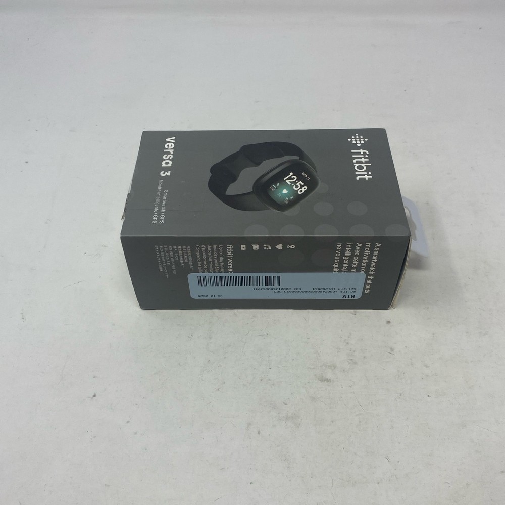 Fitbit Versa 3 Smartwatch + GPS - Black (S/L Bands)