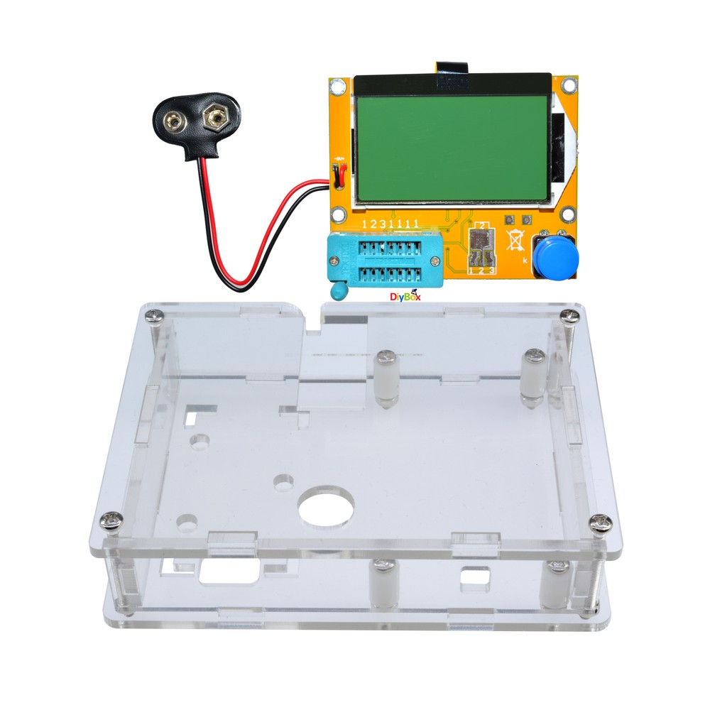 LCR-T4 ESR Meter Transistor Tester Diode Capacitance+Acrylic Case Shell Housing