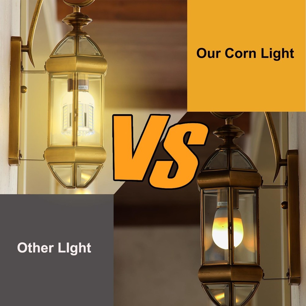 30W LED Corn Light Bulb 3000 Lumen Led Corn Bulb 3000K Warm White E26/E27 Bas...