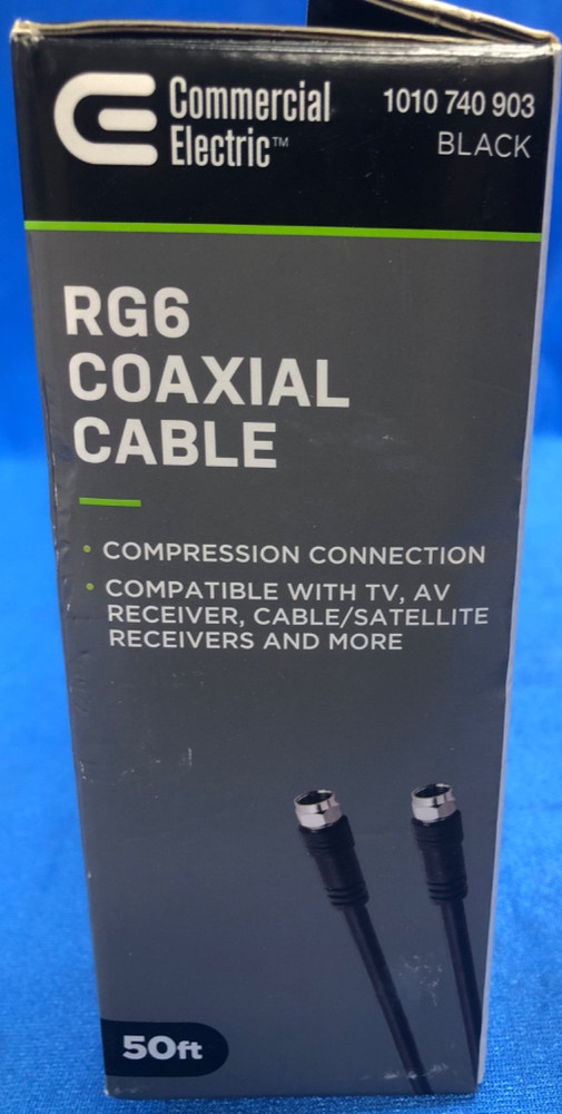 RG6 Coaxial Cable - 15ft - High Speed Digital Shielded - New Open Box