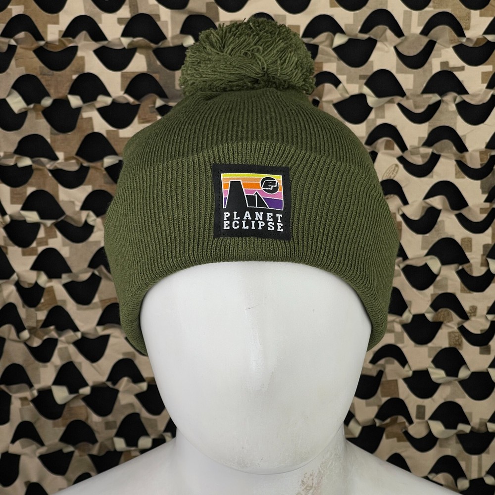 NEW Planet Eclipse Horizon Pom Beanie - Moss Green