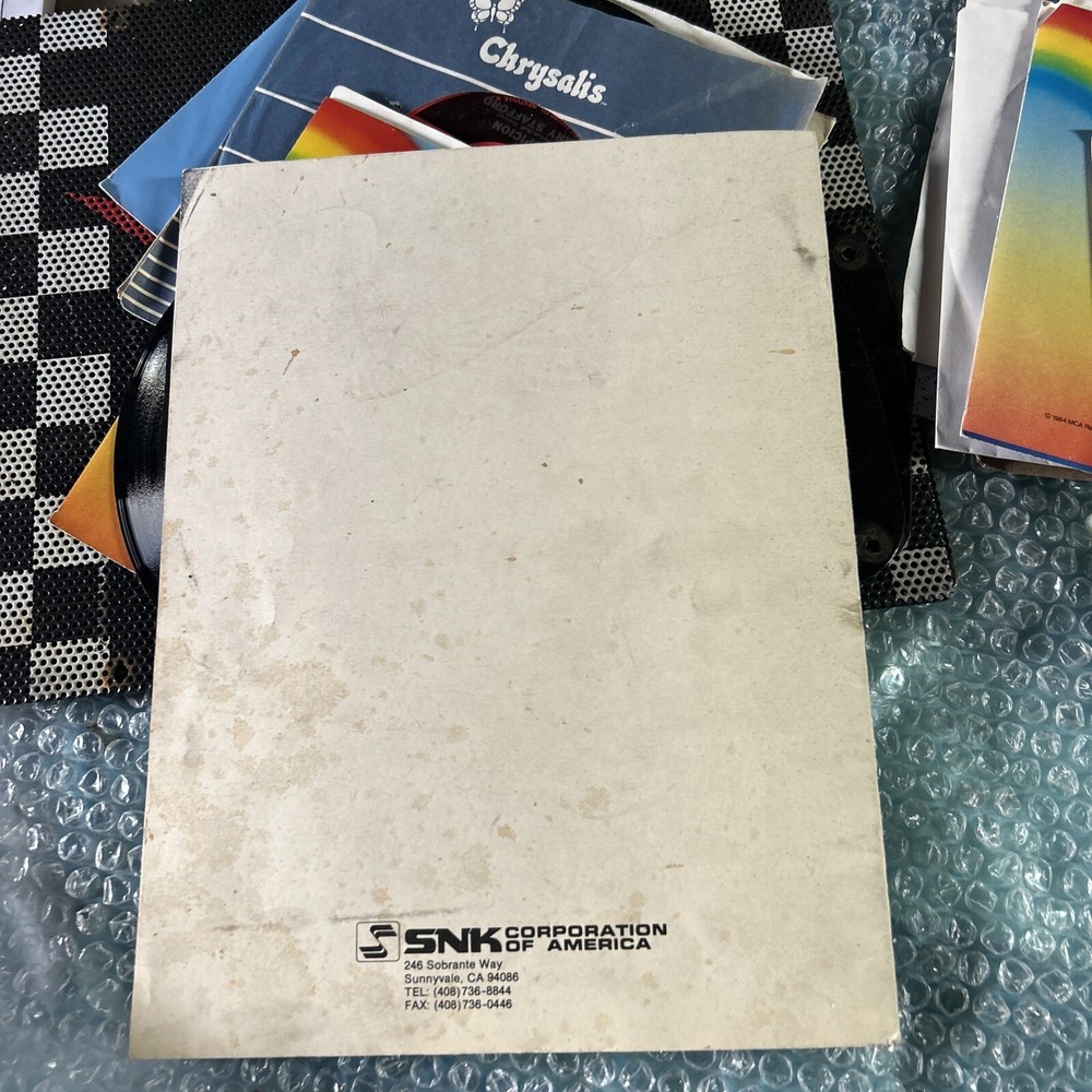 BERMUDA TRIANGLE SNK original arcade video game owners manual