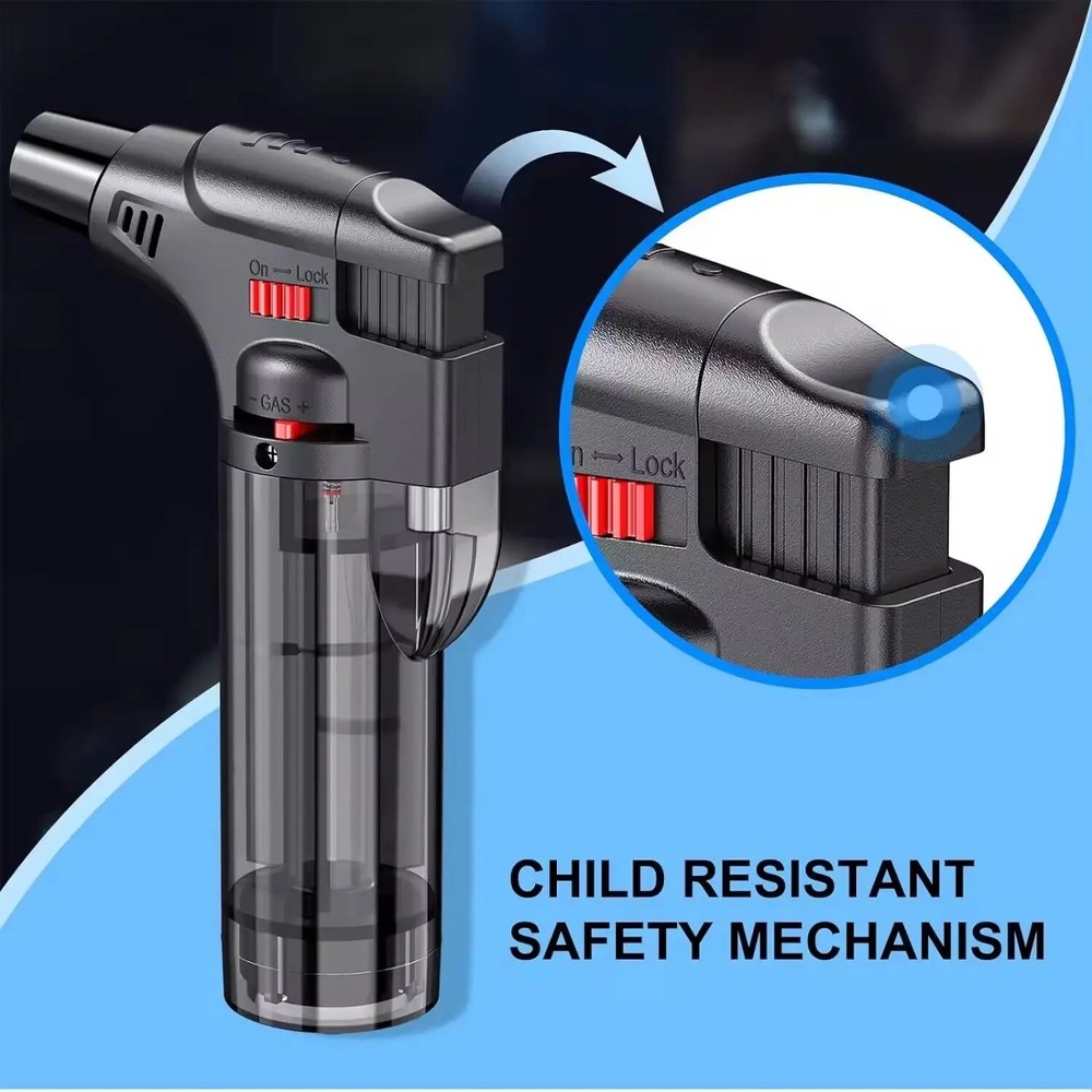 Torch Lighters 5 Pack Butane Refillable Jet Flame Torch Multi Utility Lighters