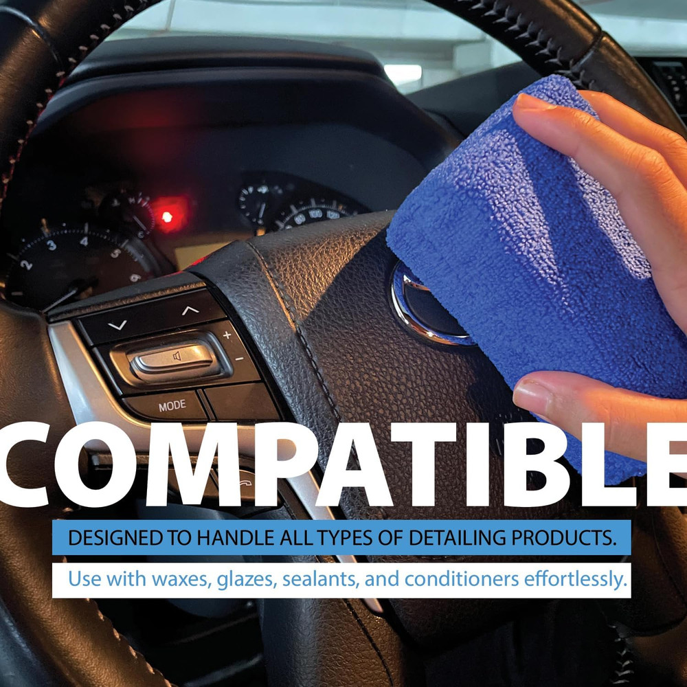 Microfiber Applicator Pad (5" X 3") (Pack of 8) Rectangle Microfiber Applicat...