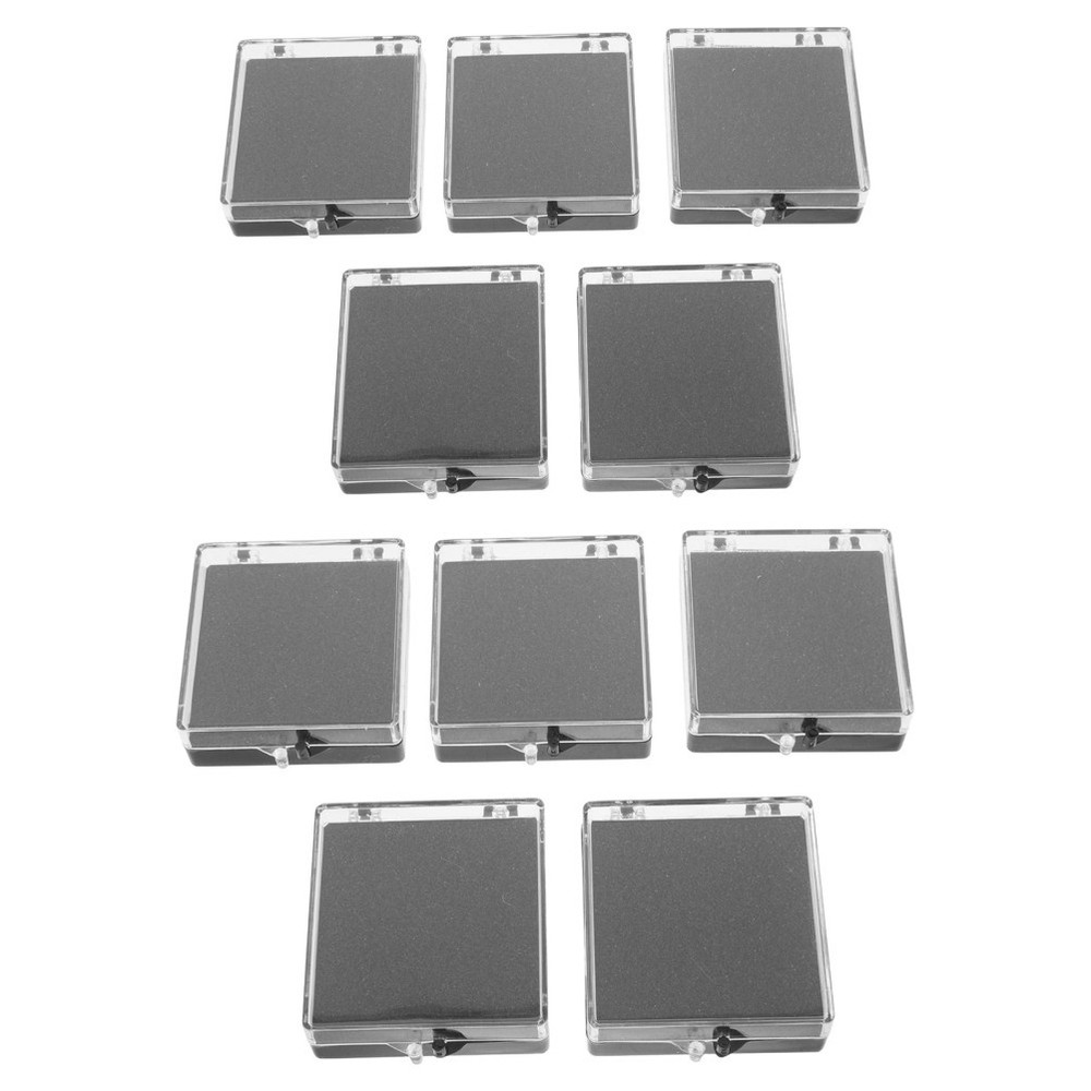 10 Pcs Plastic Pin Storage Case Brooch Display Boxes Collection Holder Lapel