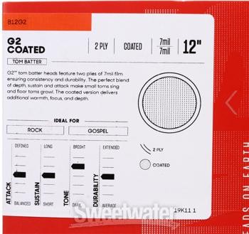 Evans G2 Coated Drumhead - 12"