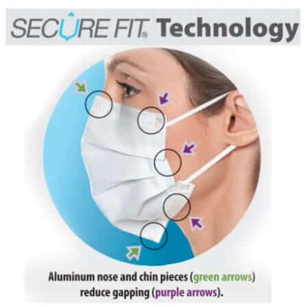 Crosstex Procedural Earloop Level 2 Mask GCPPKSF Pink (Pack of 50)