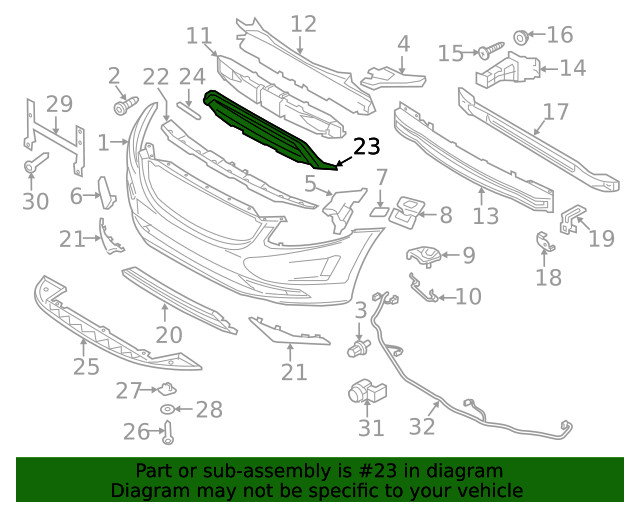 Genuine Volvo Front Bumper Underguard - Primed 31373766