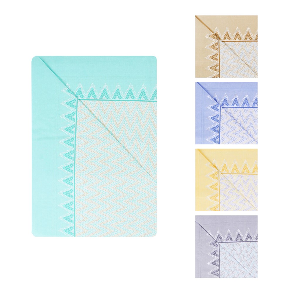 Cotton Fancy Double Single Sheet Over Pillowcases Complete Set