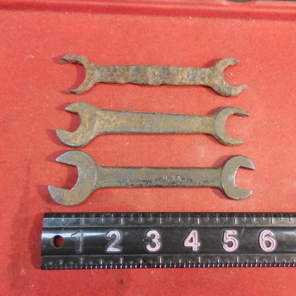 3 VINTAGE FORD OPEN END WRENCHES #O/H