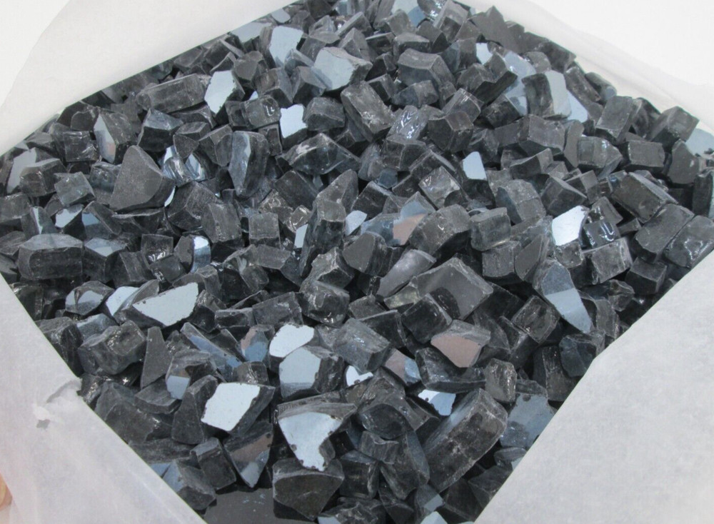 10 lbs Fire Black Fire Glass Pit Rock Fireplace 1/2" + - for Propane Fire Pit