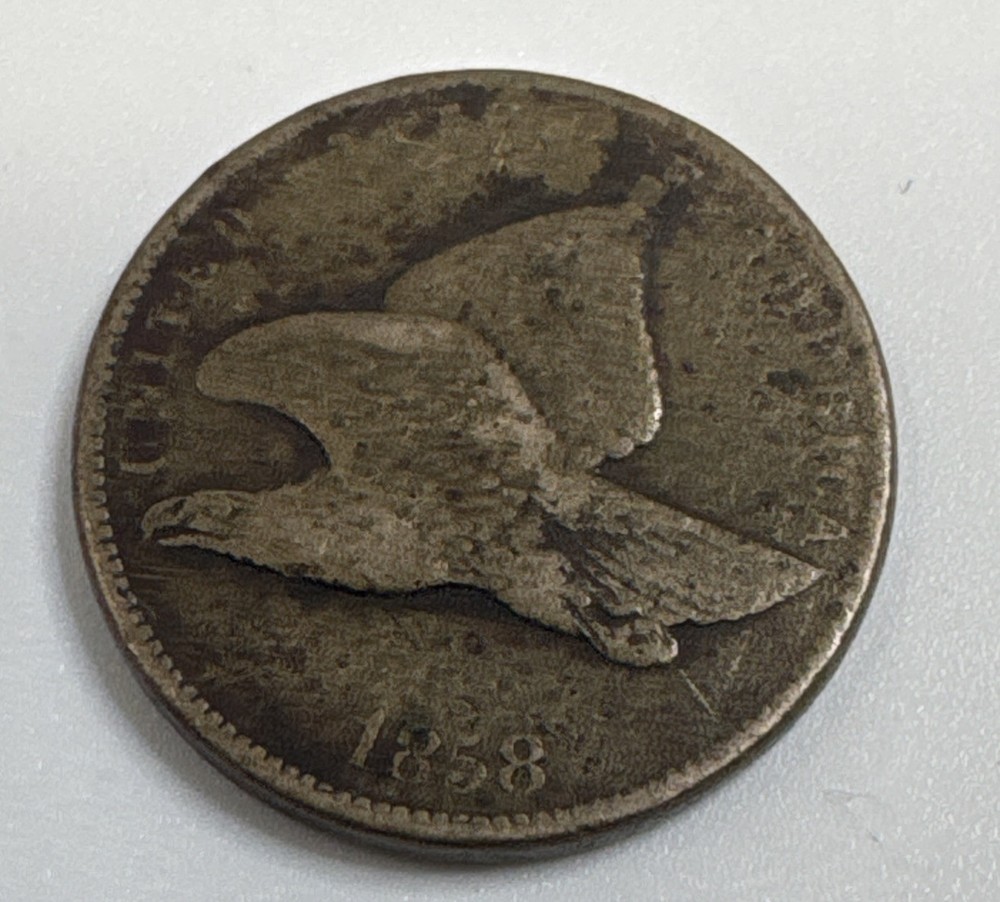 1858 - Flying Eagle One Cent 1C Coin
