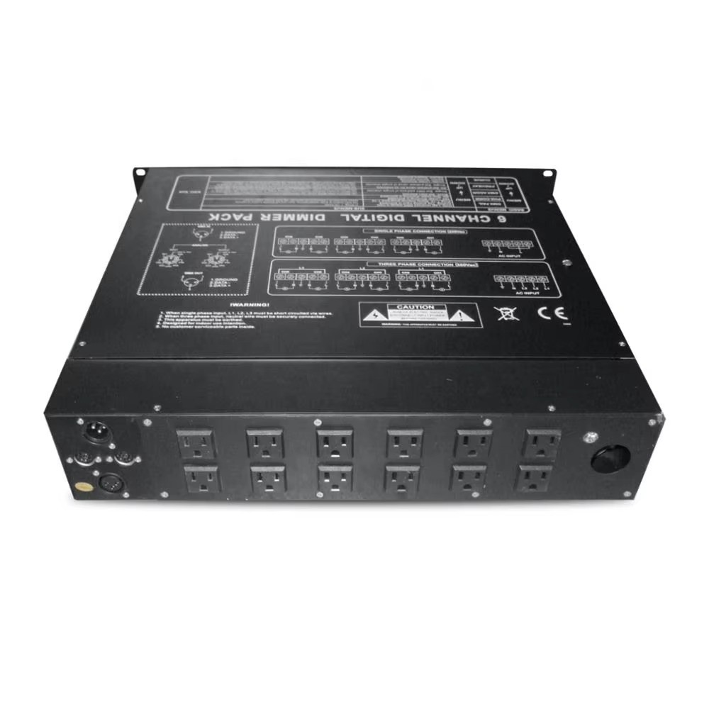 6 Channel Digital Dimmer Pack DMX 512 Console Stage Lighting Controller