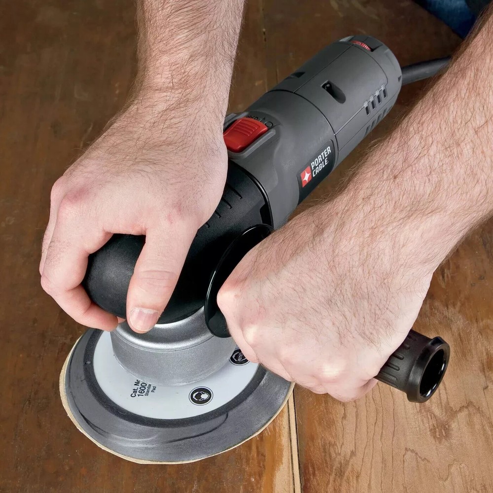 Porter Cable 7346SP 6" Variable Speed Random Orbit Sander PSA Pad + Polish Pad