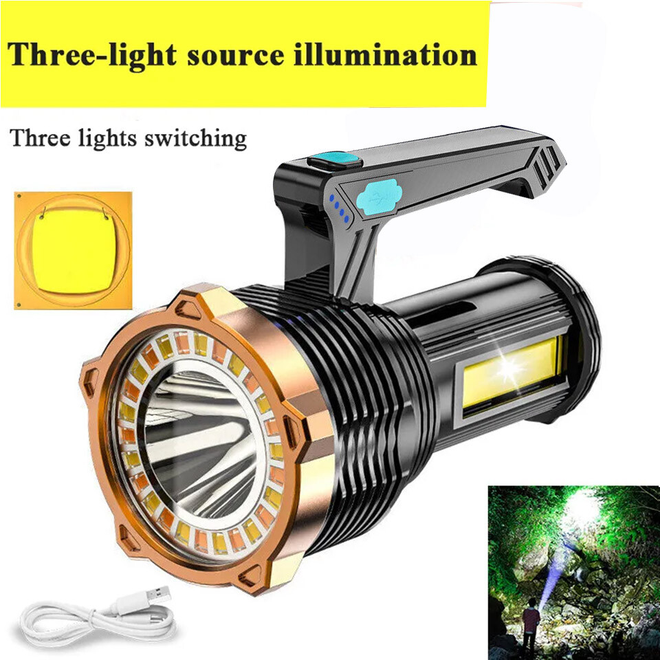 Super Bright 22000000LM LED Flashlight High Powered Torch USB Rechargeable Lamp
