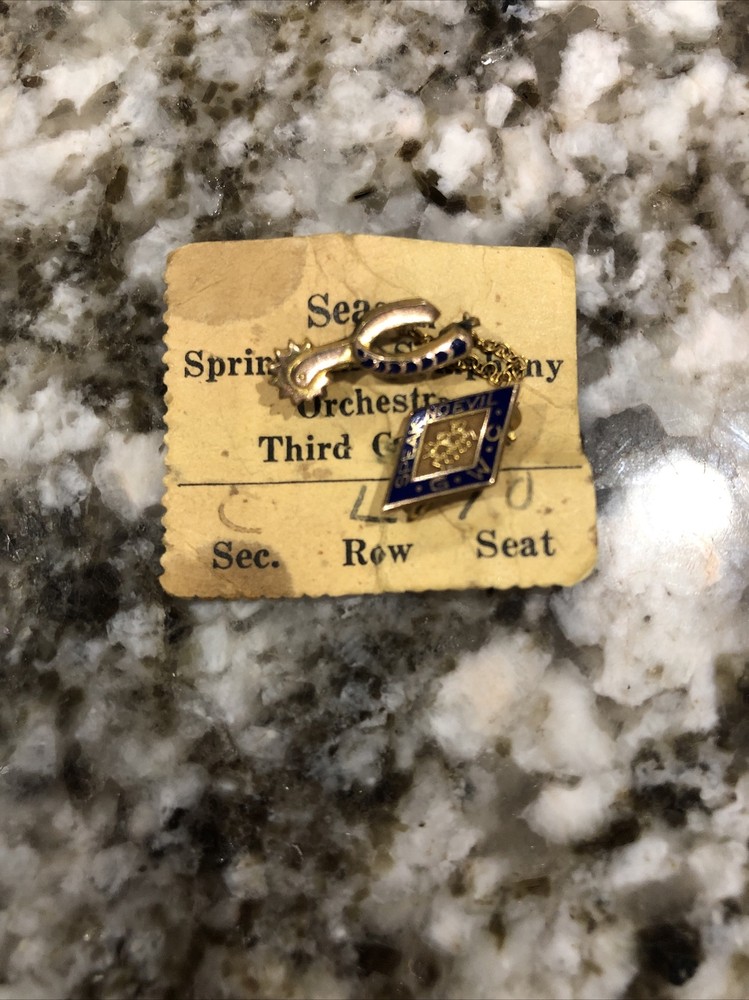 Vintage Springfield Symphony Orchestra pins. Speak No Evil