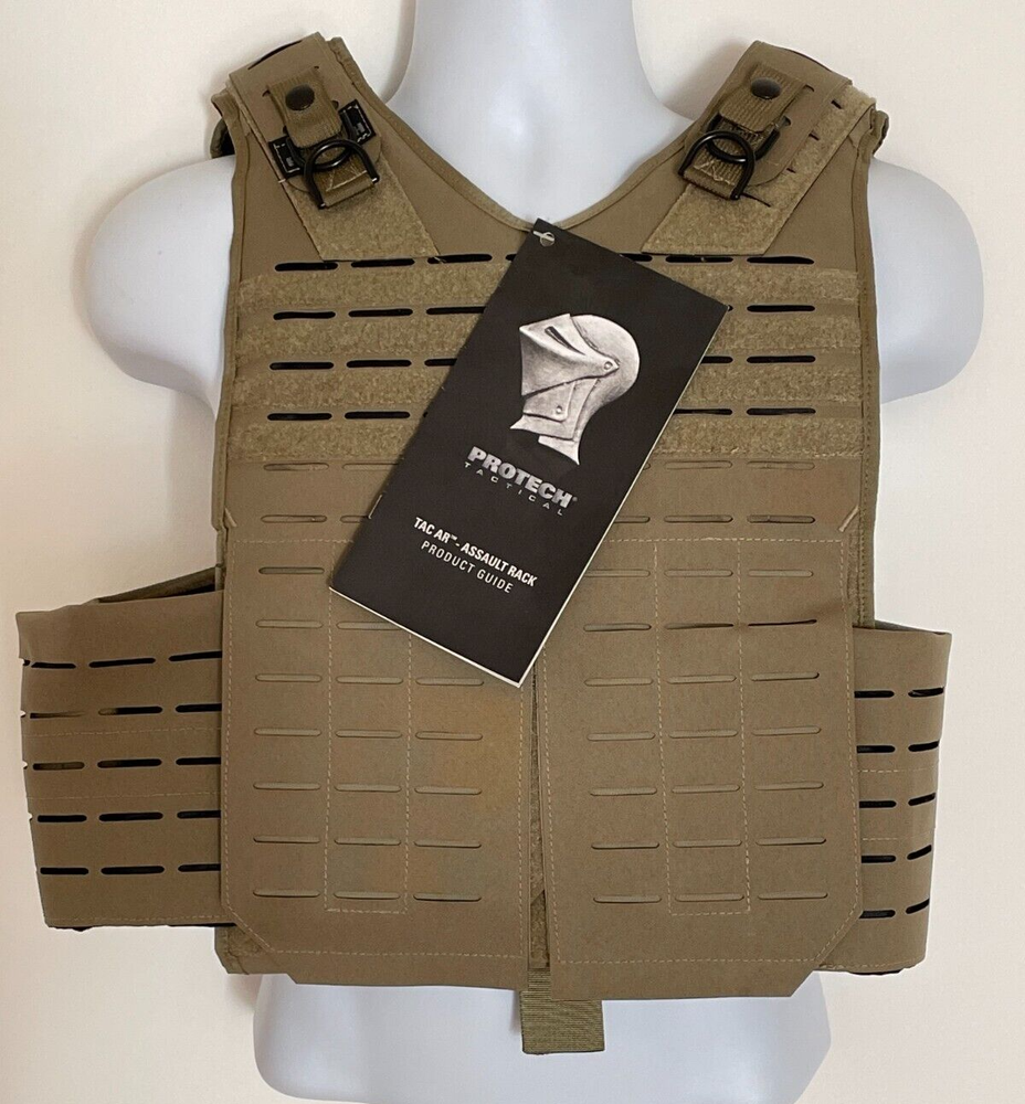 PROTECH Tactical Plate Rack Carrier AWS VCS 10X12 Large Tan Webless