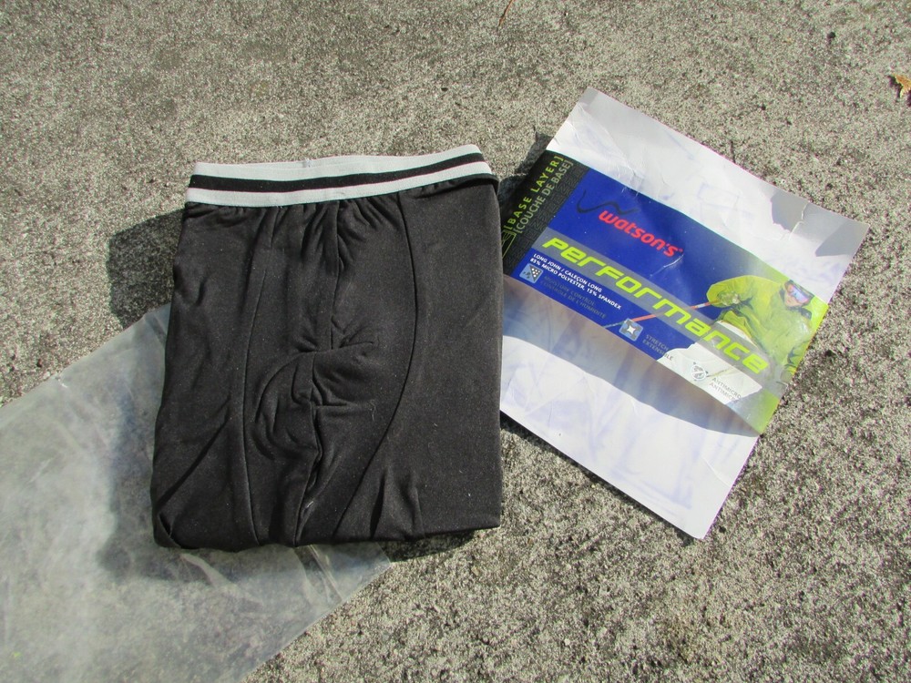 Watson's Performance Base Layer Black Long Johns Stretch Size S Antimicrobal