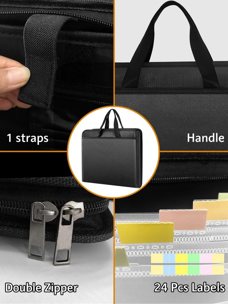 Important Document Organizer Folio Accordion File Organizer Fireproof Expandi...
