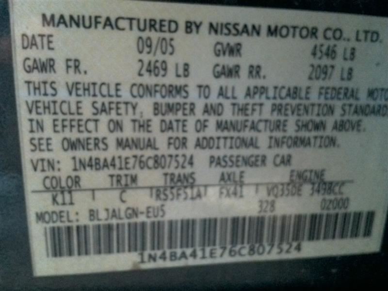 Radiator Core Support Fits 04-06 MAXIMA 10200997