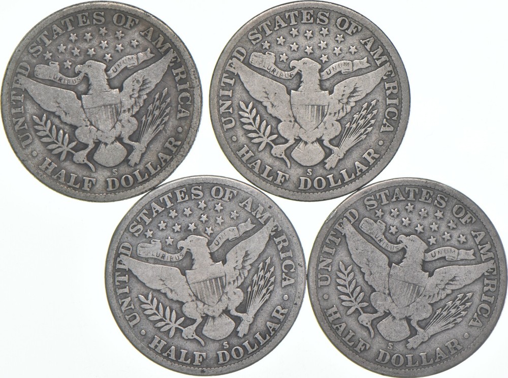 1915-S Barber Half Dollar Average Circ