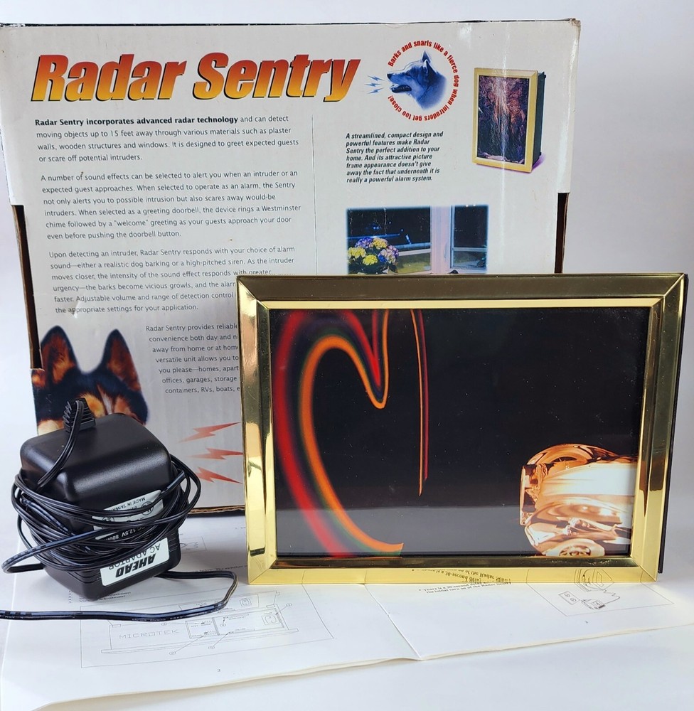 Microtek Radar Sentry Intruder Alarm Security System, Vintage/Retro