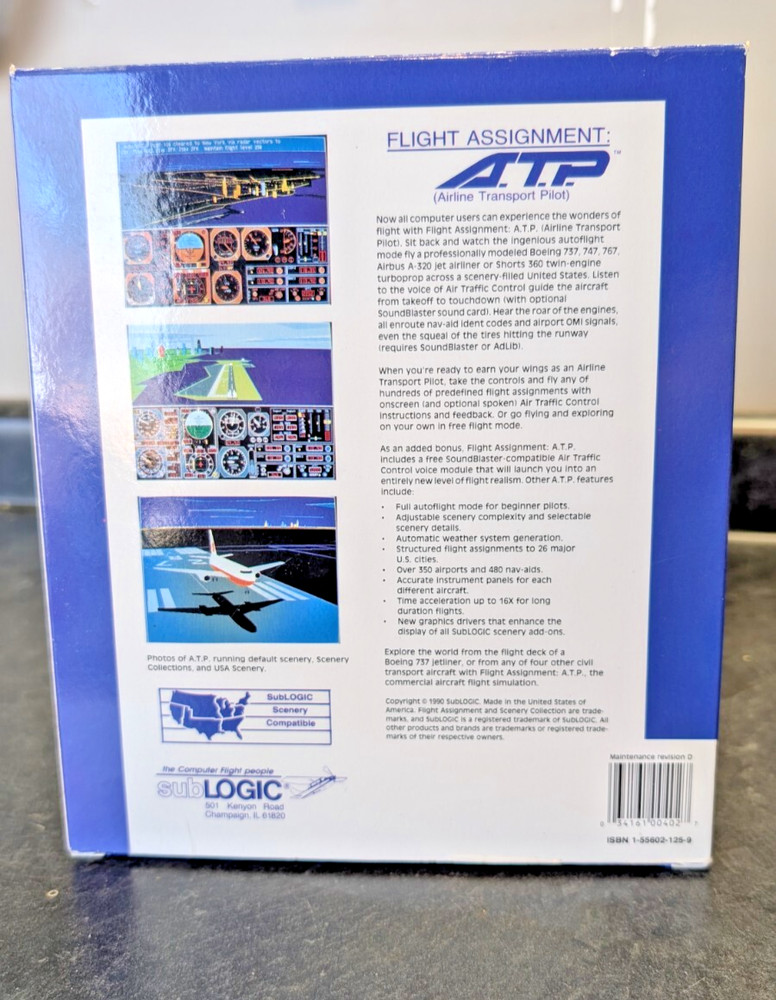 Flight Assignment | A.T.P. | COMPLETE with original sales receipt