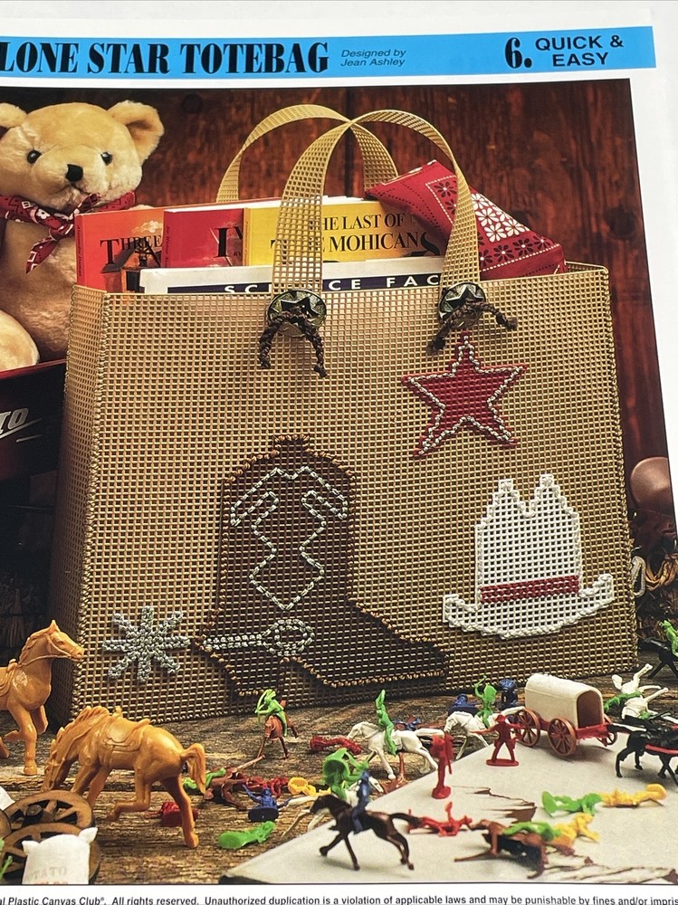 Lone Star Totebag Annie's Attic Plastic Canvas Pattern
