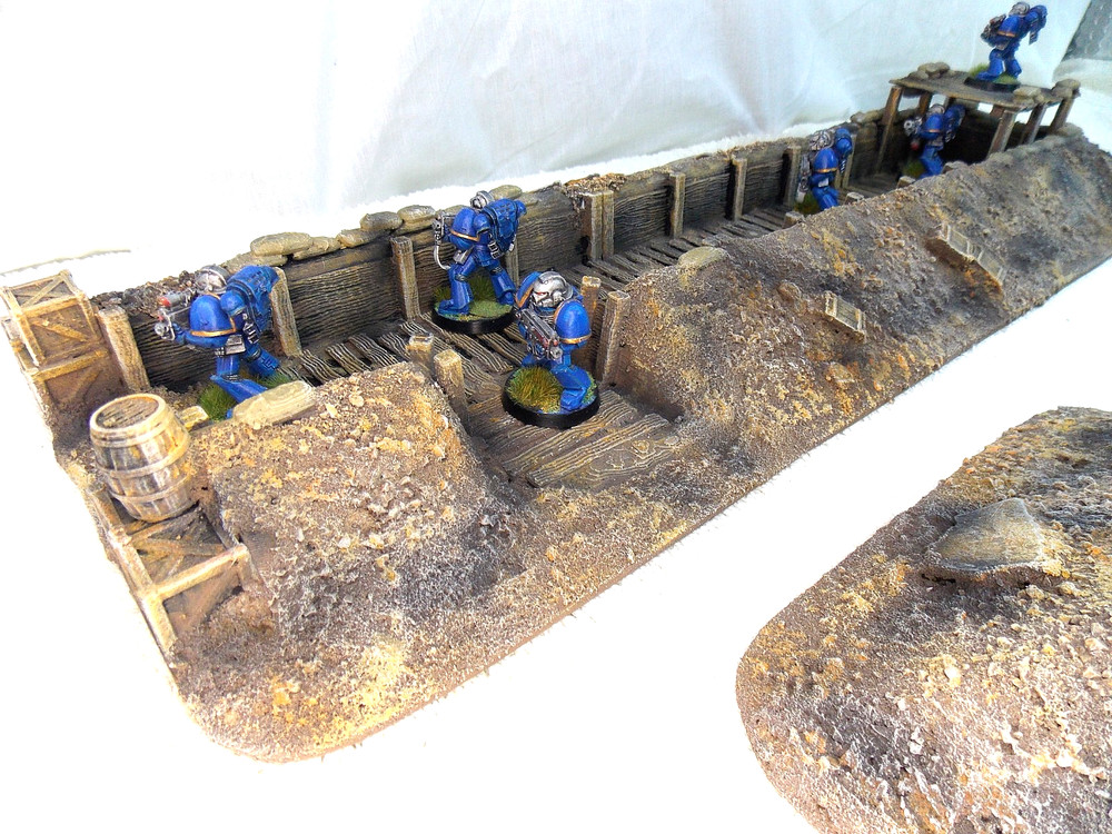 WARGAMING TERRAIN PAINTED TRENCH SYSTEM