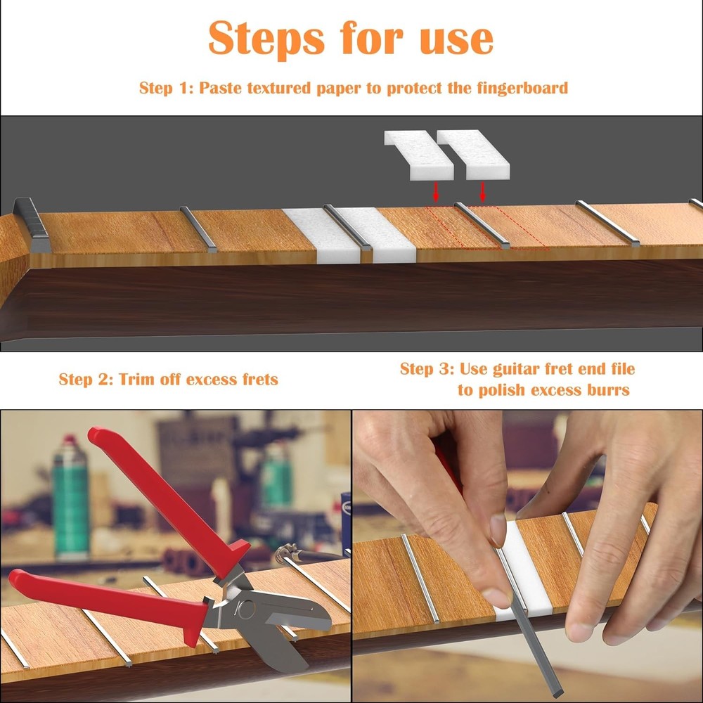 Fret End Dressing File, Fix Sharp Guitar Ends - Professional Luthier...
