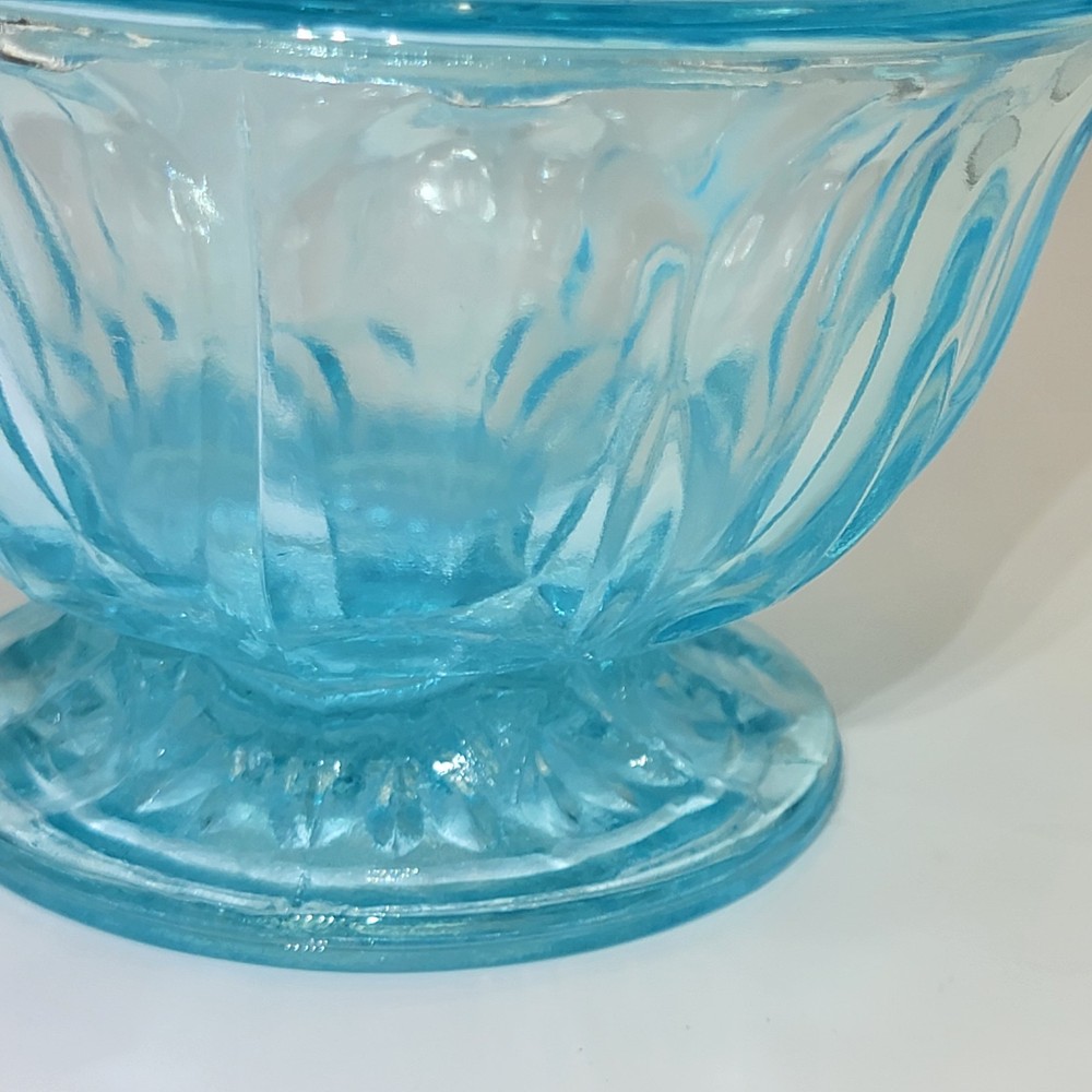 Anchor Hocking Fairfield Light Blue Lidded Candy Jar