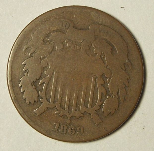 1869 Two Cent Piece