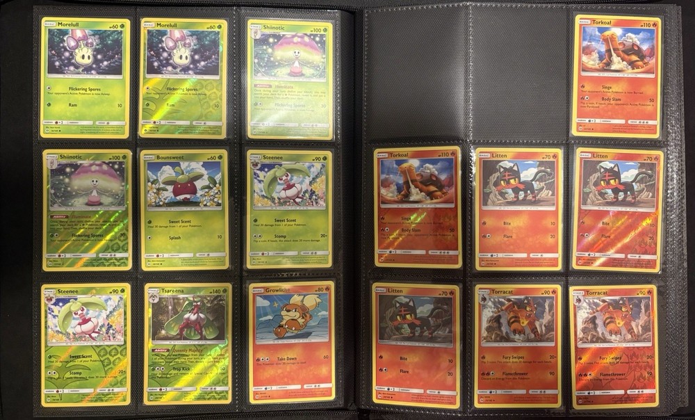2017 Pokémon Sun & Moon Base Partial Complete Master Set, Binder Included
