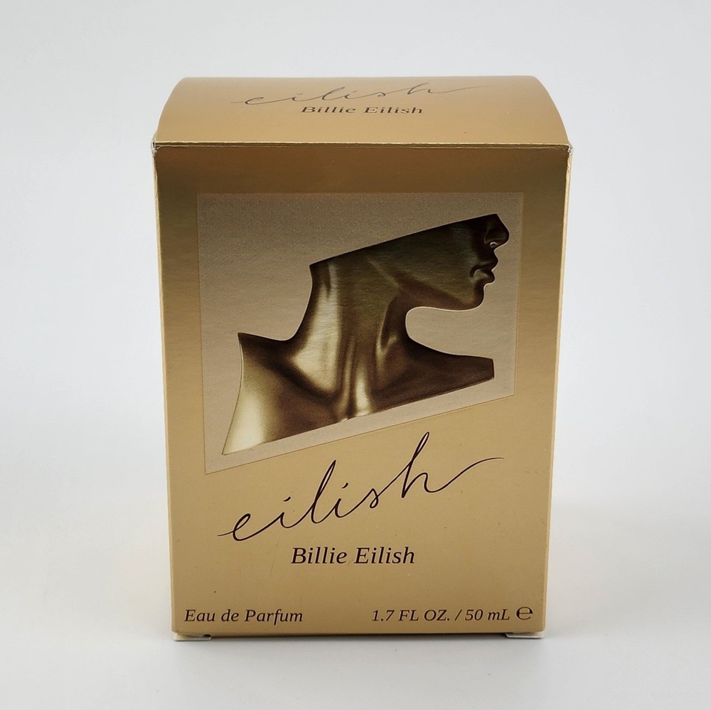 * EMPTY * Billie Eilish Eilish No. 1 Empty Bottle 1.7 oz Gold Statue with Box