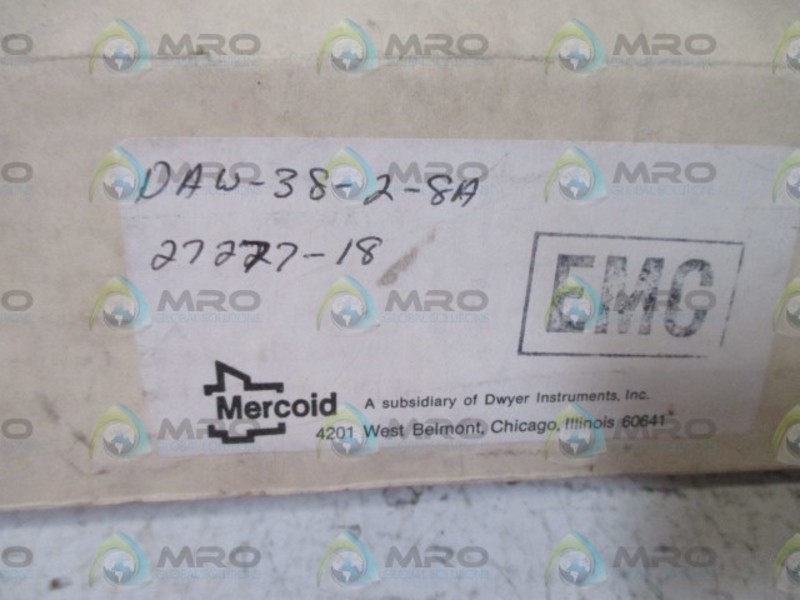 MERCOID DAW-38-2-8A PRESSURE CONTROL NSMP