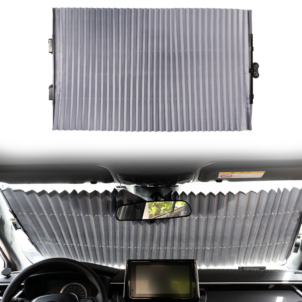 Car Auto Retractable Windshield Sun Shade Visor Folding Cover Block Front Window
