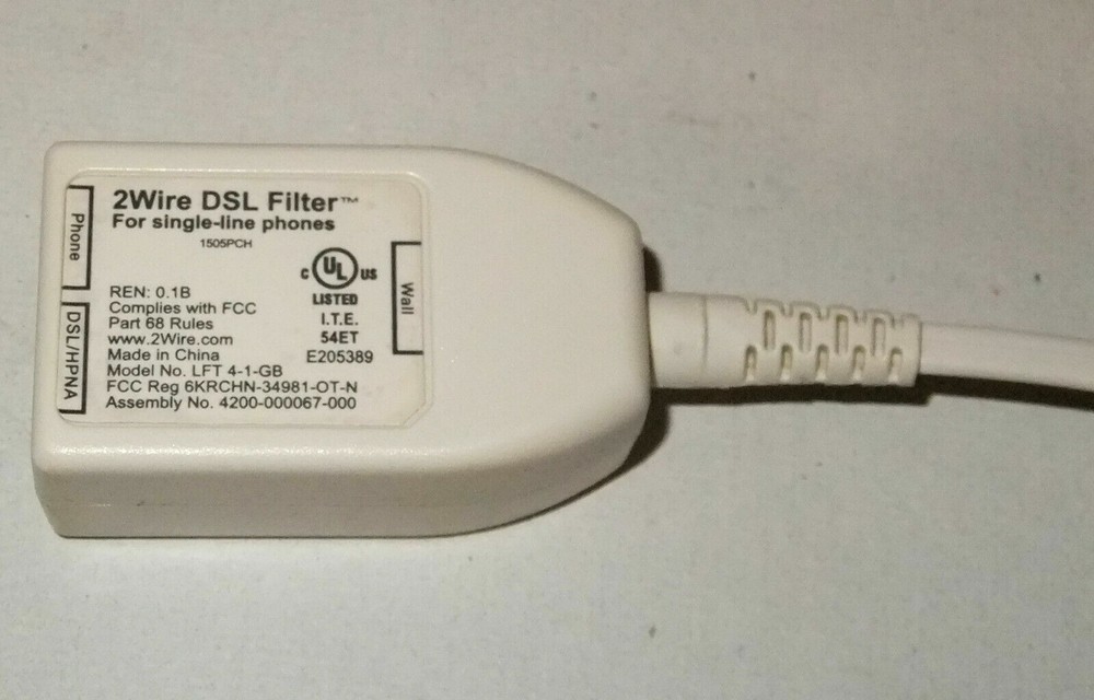 2 WIRE DSL Filter single Line Cable Modem internet tele phone model LFT4 1 GB