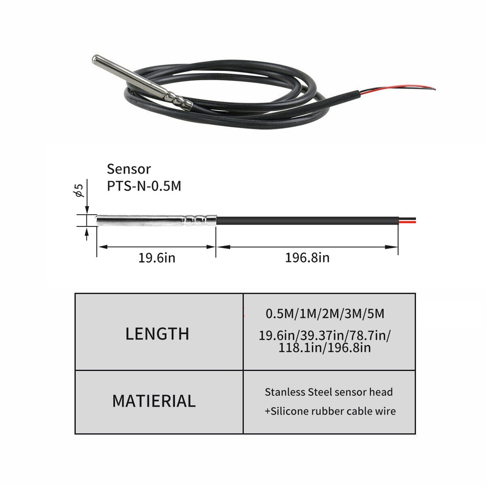 GEYA Temperature Control Relay Thermostat Control relay Temp Sensor with Sensor