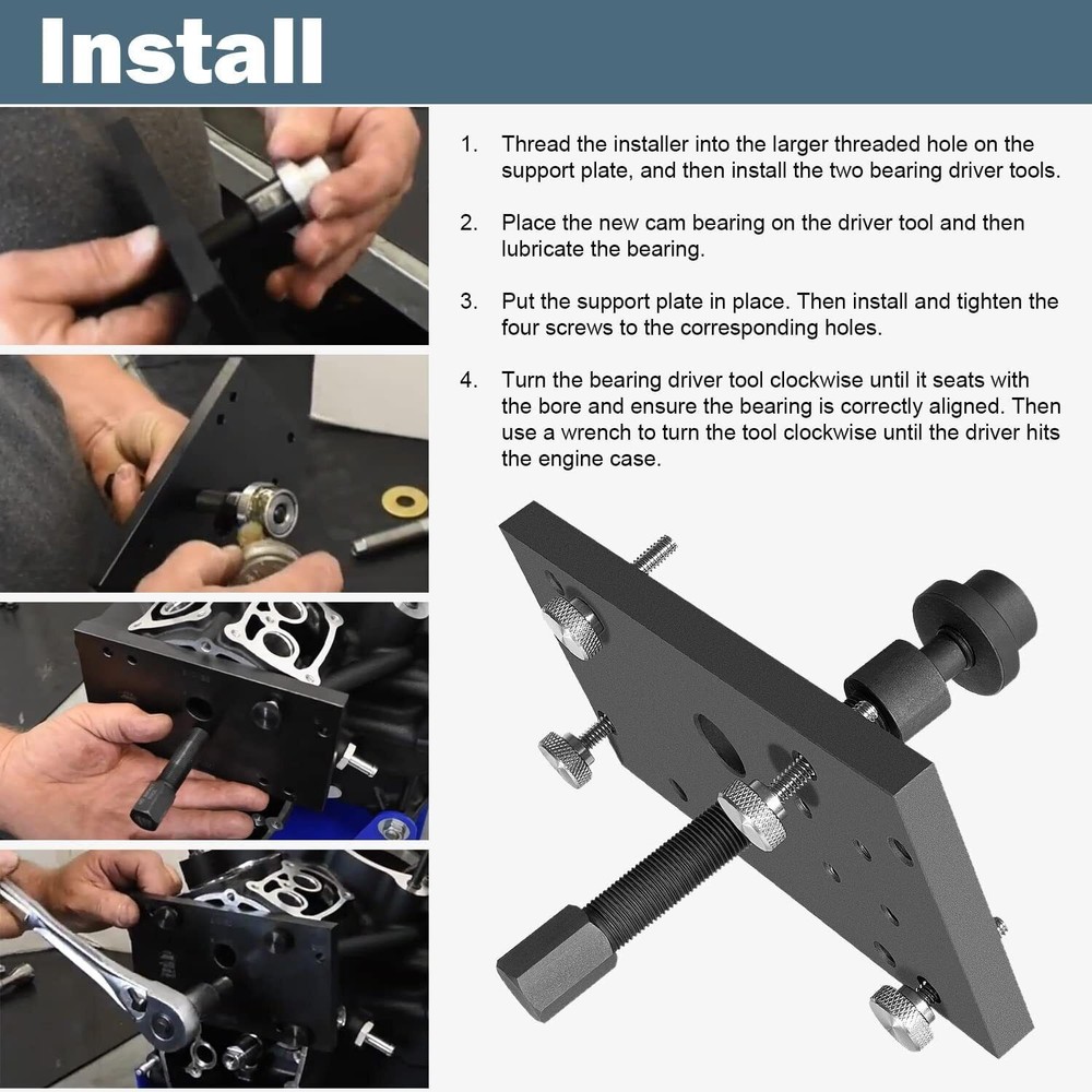 EPC023 Bearing Installer Tool & Remove Puller M8 For Harley Davidson Milwaukee