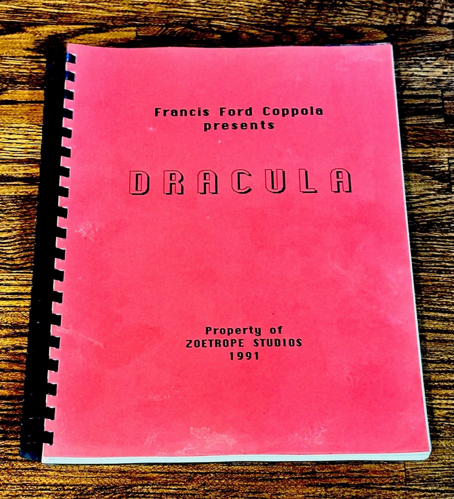 1991 DRACULA 2nd Draft Script Coppola Zoetrope Original Production Copy RARE