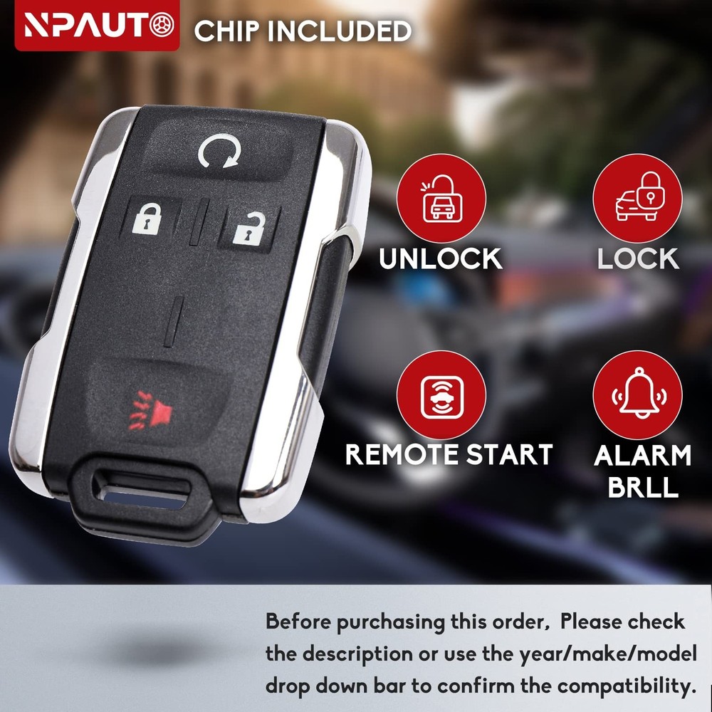 2Pcs Keyless Entry Remote Start Control Key Fob Replacement Fits for Chevy Si...