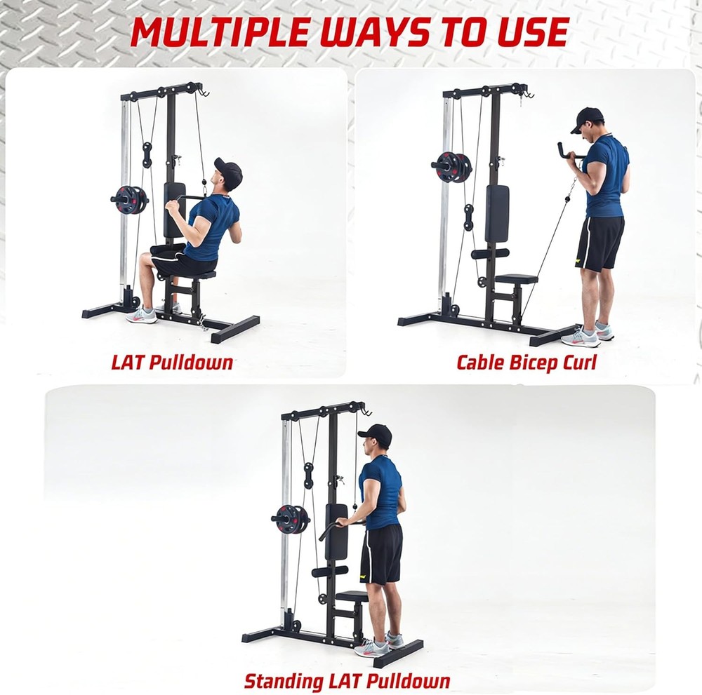 LAT Pull Down Machine for Home Gym Full Body Workout Machine Cable Pulley System
