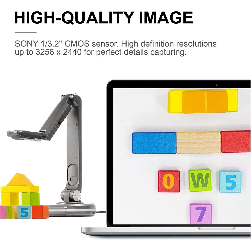Joyusing V500S 8MP Document Camera, Book and A3 Scanner Live Online Presentation