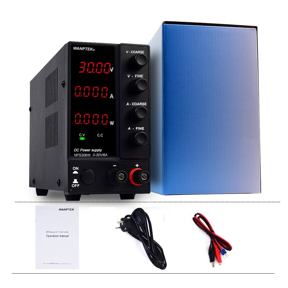 0~30V 6A Adjustable Bench DC Power Supply Lab Variable Regulated Power Switching